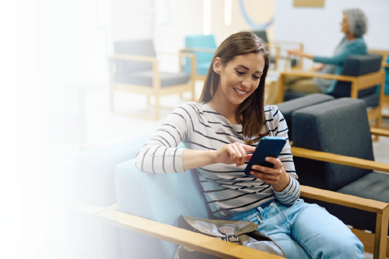Woman Clinical Trial Participant Receiving her Digital Participant Payment 