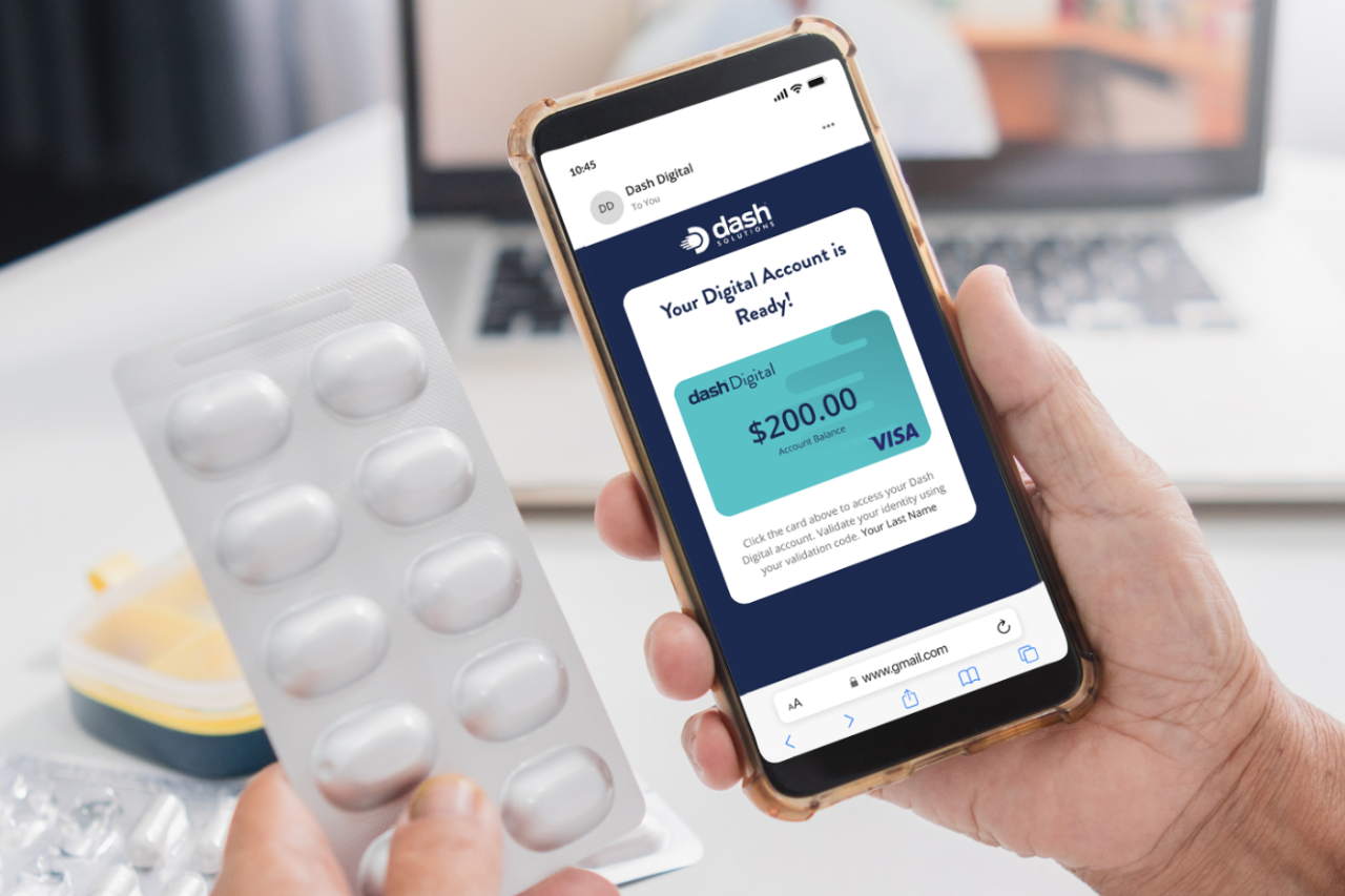 person receiving a real-time digital participant payment for a clinical trial on their mobil device