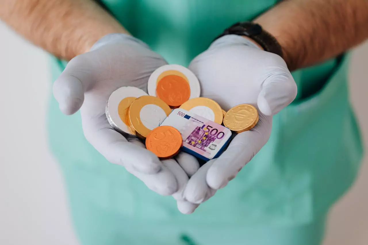 Healthcare RCM Refund Payments to Patients - doctor holding funds