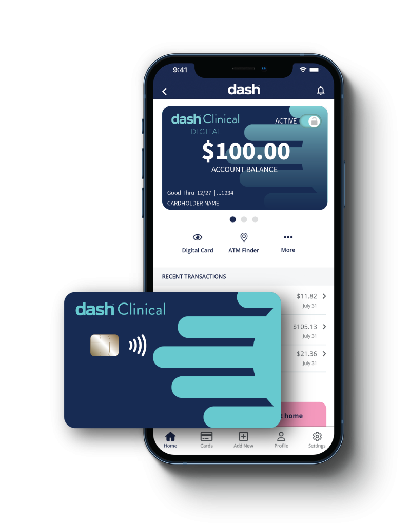 MyDashCard app with dashClinical card